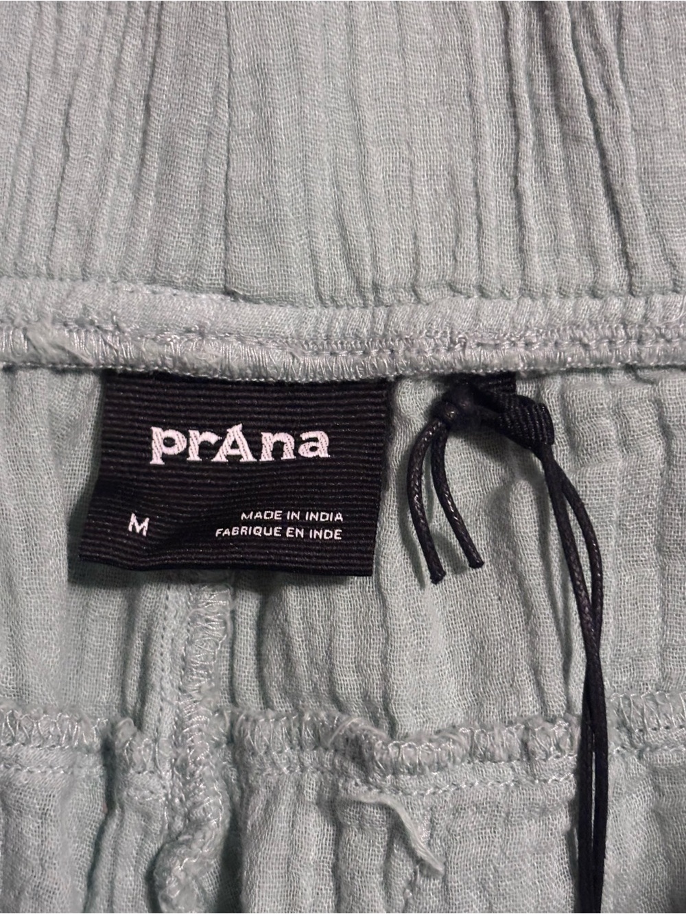 PRana organic cotton gauze cropped pants sage green frayed hem boho NWT Medium - Picture 8 of 16